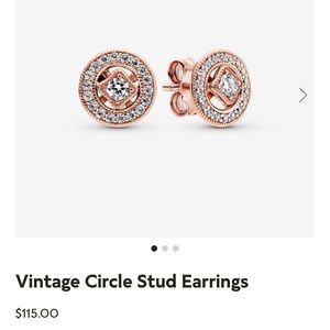 Vintage circle stud earrings